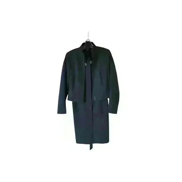 MaxMara Jackets & Blazers - Max Mara Black Two Piece Blazer And Sleeveless Belted Dress U.S Size 2.